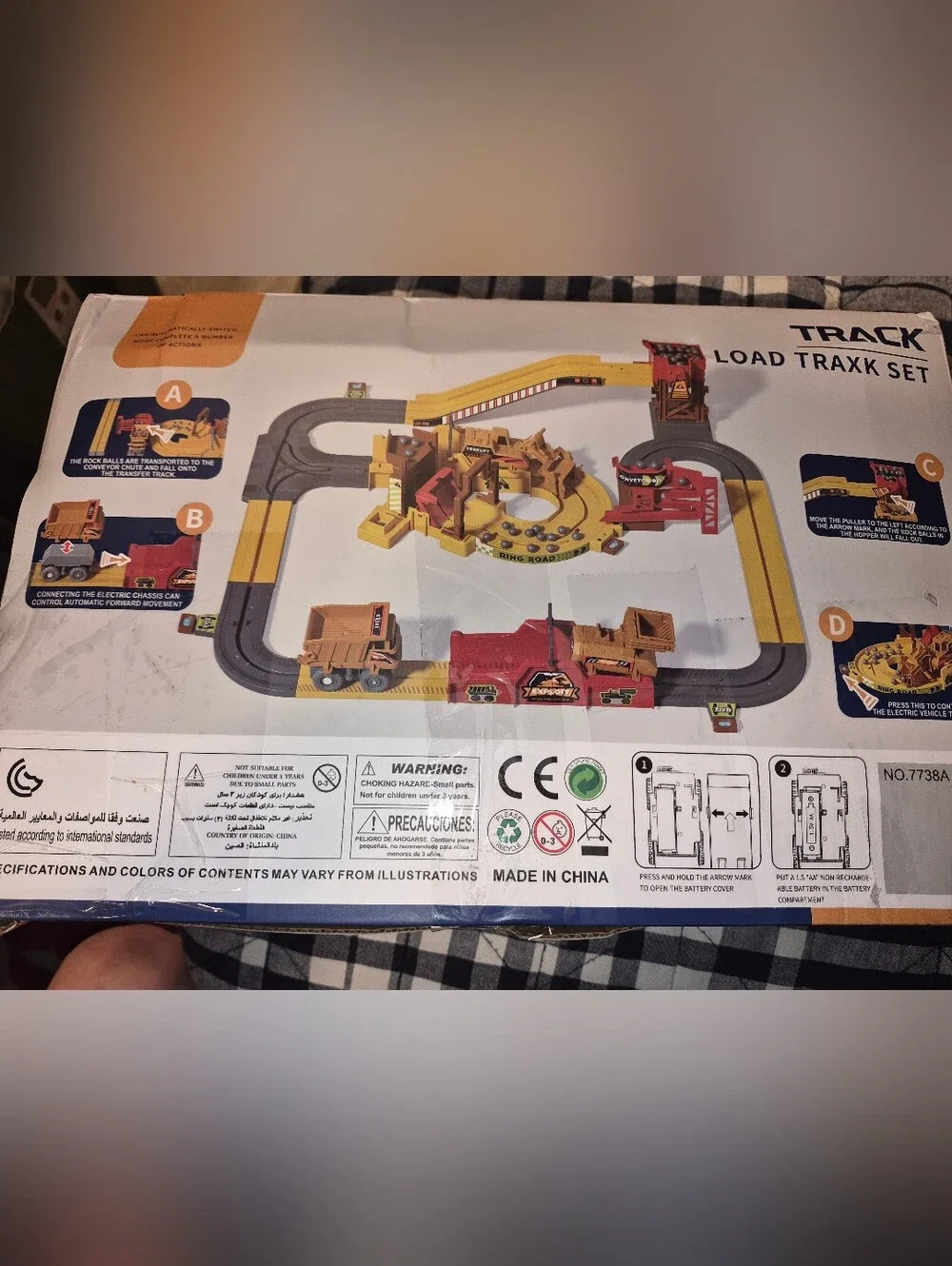 Engineering Track Load Traxx Set - Yellow Construction Playset for Kids
